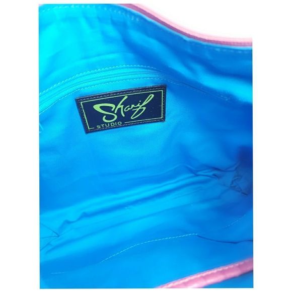 Sharif Studio Pink Snakeskin Embossed Leather Purse & Wristlet Bundle - Picture 5 of 11